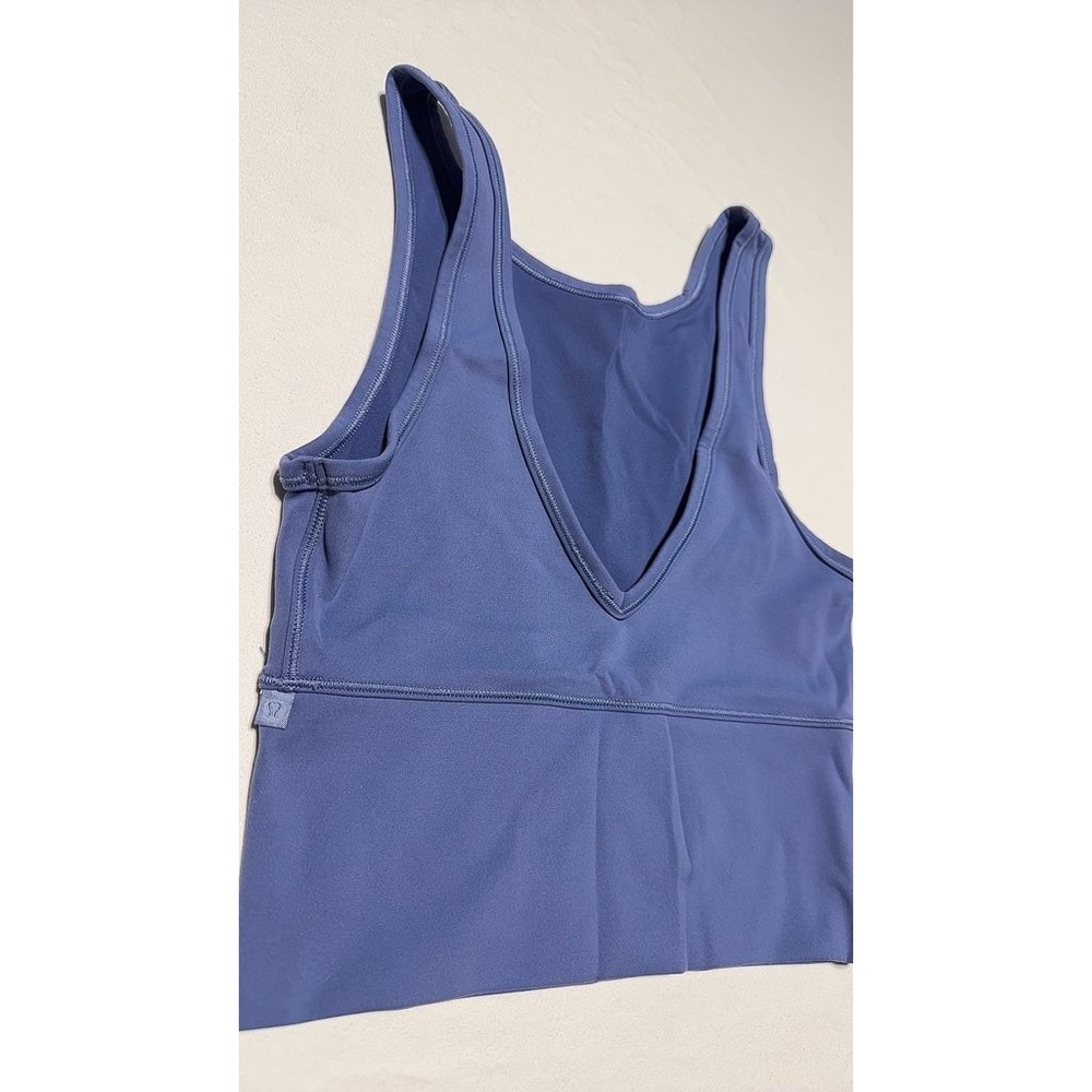 Lululemon Blue Athletic Tank Top V-Neck Yoga Activewear Size 2 XS/S